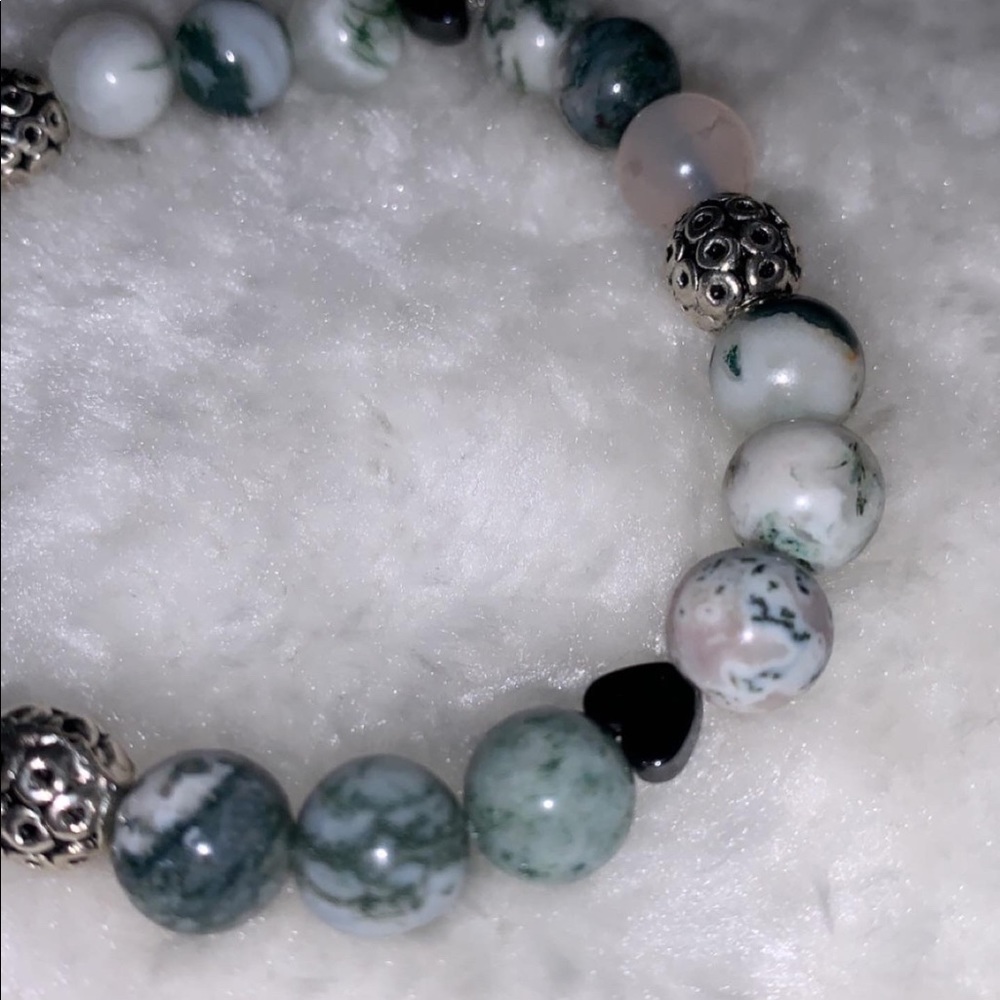 Green Tree Agate Hearted Bracelet 💚💚